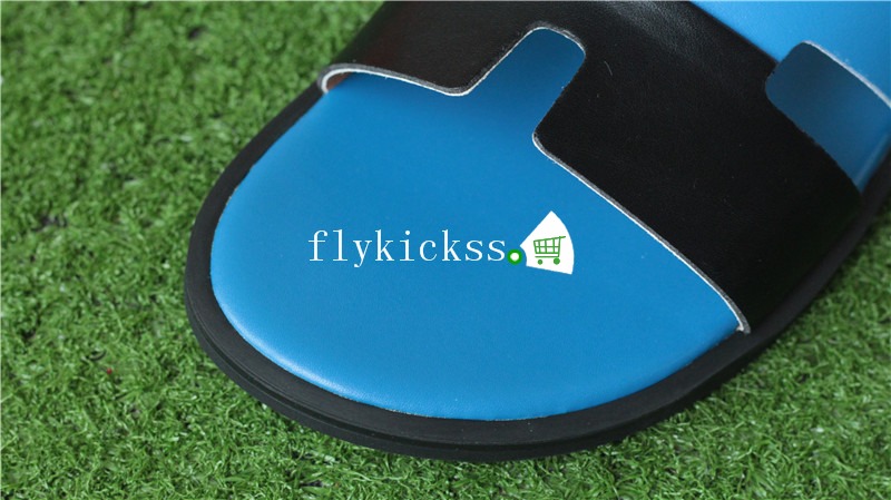 Hermes Slipper Blue Black